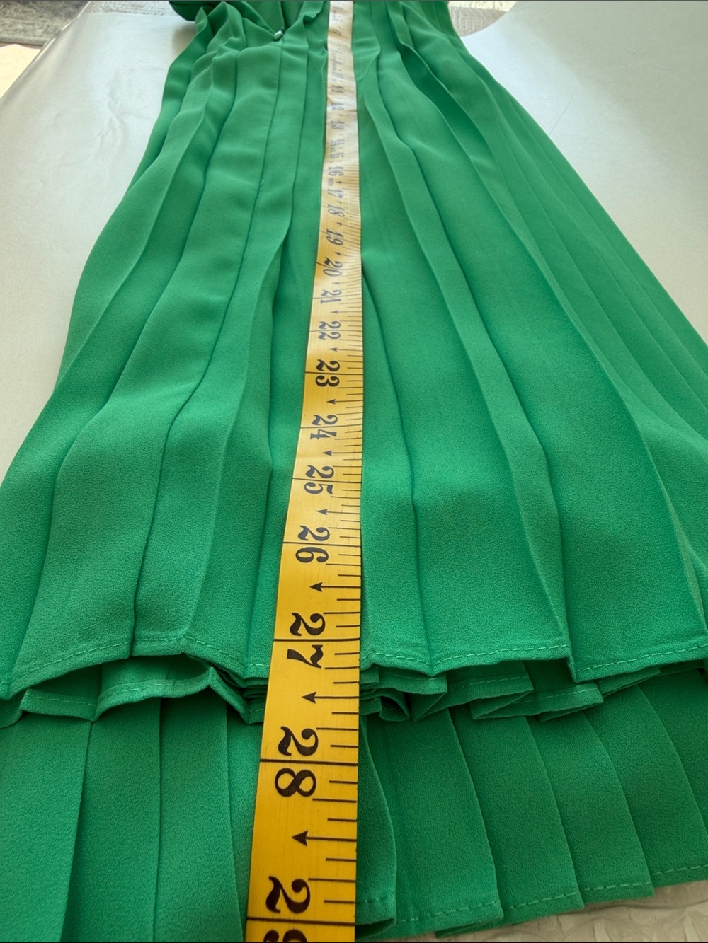 J. Crew Green Pleated Midi Skirt Size 4 - Picture 8 of 12